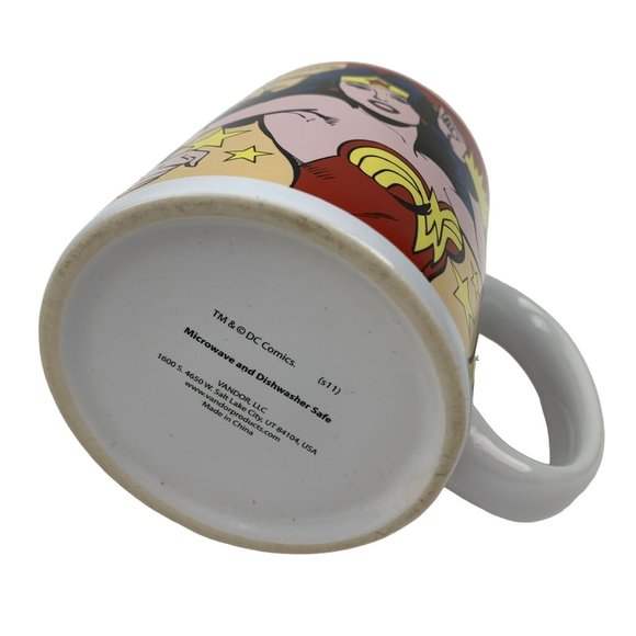 Wonder Woman Mug Beautiful as Aphrodite Wise as Athena Red & Yellow DC Comics - Picture 5 of 6